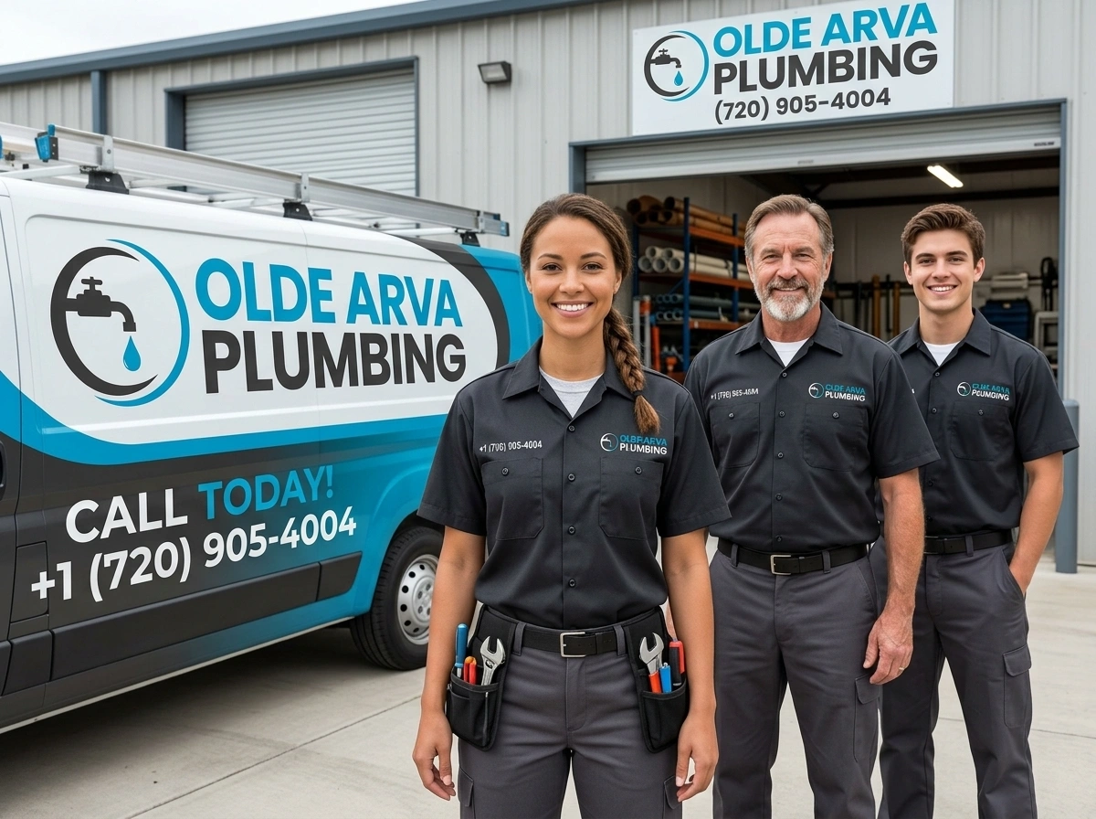 Expert plumbing team and fleet of 10 service vans Olde Arva Plumbing Arvada CO