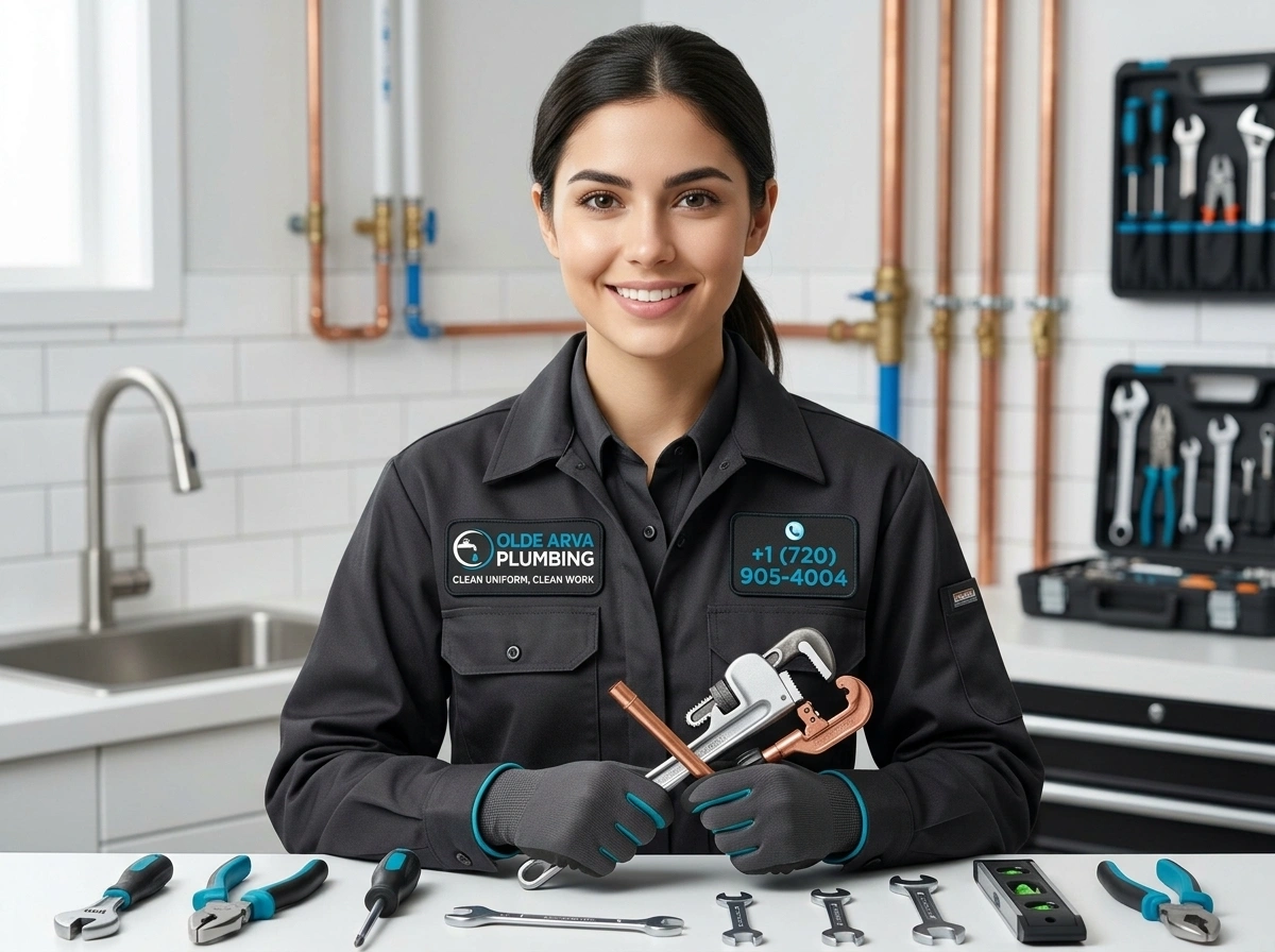 Professional plumbing tools and expertise for Arvada CO historic home pipe inspection by Olde Arva Plumbing